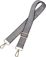 Lelotte ショルダーストラップ バッグ用 太め ショルダーベルト 単品 柄 付け替え 調整可能 交換用 ショルダー紐(へリーンボーン)