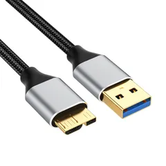 USB3.0 MicroB USBケーブル タイプ（タイプAオス - マイクロタイプBオス） 高速転送と急速充電 外付けHDD SSD ドライブ デジカメ などに対応 1M