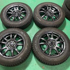 中古スタッドレス EMBELY 14インチ 5.5j +42 PCD100 ハイフライ 165/70R14 2022年 アクア ヴィッツ