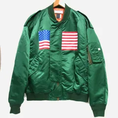 美品 定価73.000円☆FACETASM ファセッタズム AMERICAN FLAG MA-1 18AW ジップジャケット ブルゾン メンズ ミリタリー