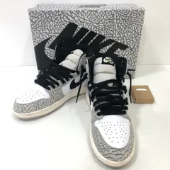 07w3377 NIKE AIRJORDAN1 RETORO HIGH OG ナイキエアージョーダン1 レトロハイ  ‟WHITE CEMENT/SAFARI”ホワイトセメント/サファリ 27.5cm DZ5485-052【中古品】