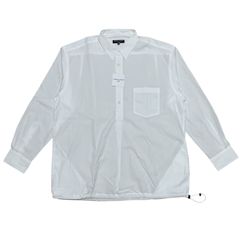 定価41,800円 COMME des GARÇONS HOMME ドローコード付 プルオーバー ロングスリーブシャツ HN-B021 WHITE M GARCONS コムデギャルソンオム ホワイト 白 MEDIUM エム 長袖 L/S