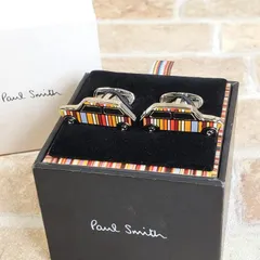 美品 ポールスミス ☆ ストライプ カーモチーフ カフス カフスリンクス 車