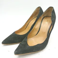 ◇ PIPPICHIC ピッピシック セットバックヒール ポインテッドトゥ パンプス サイズ38.5 ブラック レディース E  【1404020017168】