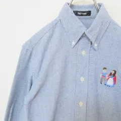 ネネット Ne-net ボタンダウン 長袖シャツ 刺繍 a908673ssのサムネイル