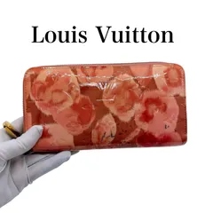 ルイヴィトン M90020 ローズヴェルール イカットフラワー 長財布 ヴェルニ