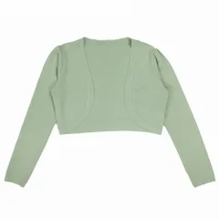 ルネ Rene ニット ボレロ カーディガン 長袖 ストレッチ カットソー トップス 34 XS ライトグリーン ur79 【中古】