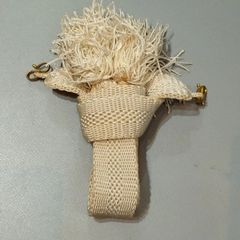 (51)中古　夏物　羽織紐　平打ち　生成り色※お色味は大変難しい為現物優先でお願い致します。