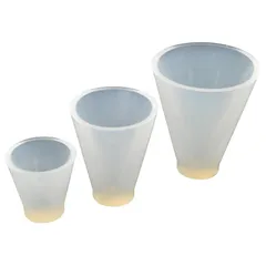 starPG シリコンモールド 3サイズ セット レジン 樹脂 石膏 オルゴナイト アロマハイストーン ワックスサシェ 型 (円錐) 0