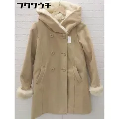 ■ MAJESTIC LEGON マジェスティックレゴン フェイクファー 長袖 コート サイズS ベージュ レディース 【1102190010063】のサムネイル
