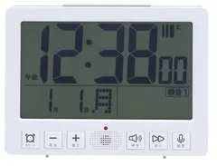電響社(Denkyosha) ゼピール(Zepeal) ZEPEAL録音再生機能付デジタルアラーム時計 DDC-YK60L ホワイト