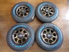 6J-15インチ 6H139.7 +44 マッドクロス グレイス 195/80R15 オープンカントリー 中古 ホイール タイヤ 4本 NV350  キャラバンなどに♪