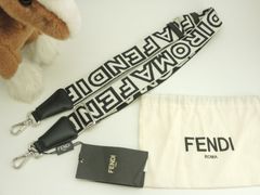 FENDIフェンディ】ミンクファー ミニストラップ ユー 《白黒ゼブラ 