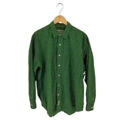 エディーバウアー Eddie Bauer 90-00s 白タグ 片ポケ コットンチェックシャツ メンズ import：L REGULAR