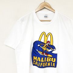 新品 マクドナルド マリブ店限定 波乗りドナルド Tシャツ 白 L, XL