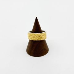 STUDIO スタジオT&Y 唐草彫り純金メタル 平打ちバングル STUDIO スタジオT&Y 唐草彫り純金メタル 平打ちバングル