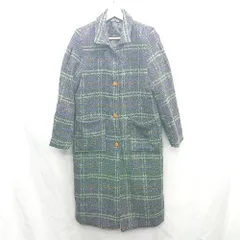 ◇ ⊇ Dazy チェック柄 長袖 ロングコート サイズS ブラック系 レディース E  【1501230010962】