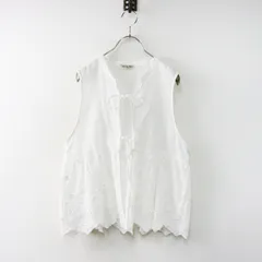 サマンサモスモス Samansa Mos2 SM2 刺繍リボンベスト F/オフホワイト ジレ ビスチェ 羽織り ノースリーブ トップス【2400014558548】