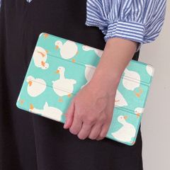 アヒルのiPadケース【三折り手帳型プラケースタイプ】