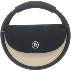 NaNa-NaNa ナナ ナナ HOOP CANVAS MINI 2WAYキャンバスミニハンドバッグ  ブラック×アイボリー