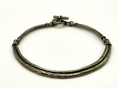 【ITZMNV78OEO0】HERMES エルメス ヴィンテージ トグル バンブー ブロンズ  ネックレス 80.4g
