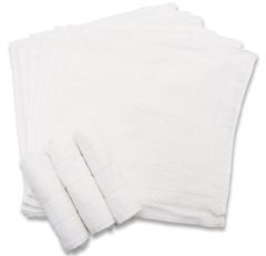 ホワイト 28×28cm 綿100% 10枚入り 業務用 格子柄タオル 中村(Nakamura)おしぼり