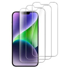 JEDirect iPhone14 6.1インチ用 強化ガラス 液晶保護フィルム 3枚セット