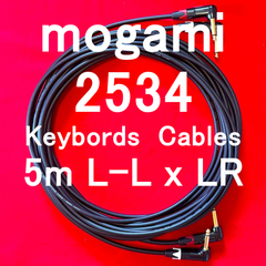 mogami 2534 Keybords Cables 5m LR LL Neutrik Gold Plated Plug
