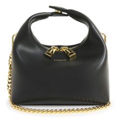 SINBONO シンボノ ヴィエナ トップハンドル クロスボディ 2Way チェーン ショルダー ハンドバッグ 斜め掛け フェイクラムスキンレザー ブラック 黒 ゴールド金具 2t06-2（美品）