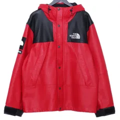 SUPREME × THE NORTH FACE Leather Mountain Parka Lサイズ レッド NP61807I