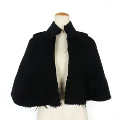 ヨウジヤマモト YOHJI YAMAMOTO ウール カットオフ ポンチョ ジャケット ケープ 1 黒 ブラック FP-C23-106のサムネイル