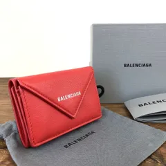 外箱不良宅配便送料無料 バレンシアガ BALENCIAGA 三つ折り財布 レザー