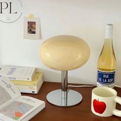 テーブルランプ ガラス レトロ 照明 間接照明 クリーム