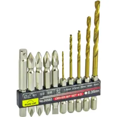 UP ドライバービットセット SUN ドリル付き 10pc 近与(KONYO) #3