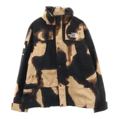 SUPREME (シュプリーム) 21AW×THE NORTH FACE Bleached Denim Print Mountain Jacket NP52100I ノースフェイス ブリーチデニム マウンテンジャケット パーカー ベージュ