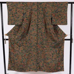 小紋　着物　茶色系／535