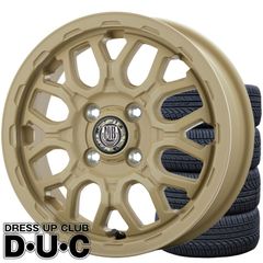 12インチアルミホイールタイヤセット 軽トラ 軽バン 145/80R12 ヨコハマY356 MUD BAHN XR-800M ME チッピングベージュ CBE 12-4.0 12-4.00B 145R12 6PR 車検対応