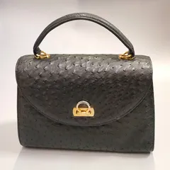 M531 オーストリッチ　ハンドバッグ　ショルダーバッグ　２way