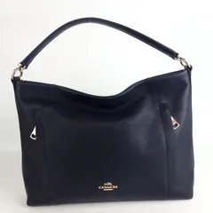 【COACH】コーチ ハンドバッグ 34312 ネイビー レザー レディース【中古】8-5 41685