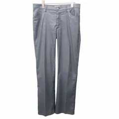ヴェルサーチクラシック ヴェルサーチェ VERSACE CLASSIC パンツ スラックス サテン ストレッチ ストレート グレカ ボタン 青 ブルー系 29 約S相当 0624のサムネイル