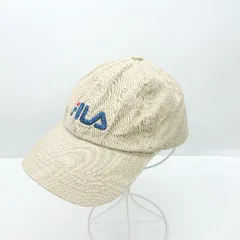 ◇ Θ FILA フィラ ロゴ刺繍 キャップ ブラウン系 サイズ57 レディース メンズ E  【1501160033956】