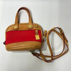 ★-19 DOONEY & BOURKE ドゥーニー&バーク ハンドバッグ ショルダーバッグ 2Way バイカラー 赤×ブラウン N゜A43857 レディース