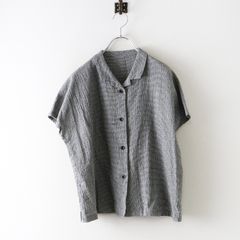 中川政七商店 綿麻のちりめん織 開襟シャツ コットン リネン - メルカリ