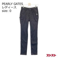 PEARLY GATES ステッチ コットンパンツ ロゴ刺繍 紺 N3683 - メルカリ