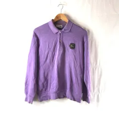 シュミーズラコステ CHEMISE LACOSTE ポロシャツ 長袖 ロゴ刺繍 ワッペン 綿100％ リブ 紫系 3サイズ 2025091200120