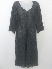 ◇ ◎ ROPE PICNIC ロペピクニック 長袖 ロング ワンピース サイズ40 ブラック マルチ レディース P  【中古】 【1211080007189】