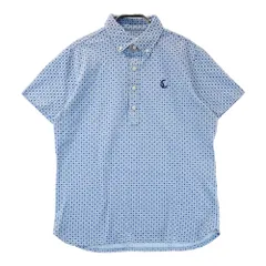 サイズ：L CALLAWAY キャロウェイ  半袖ポロシャツ ボタンダウン 花 ドット柄 ブルー系 [240101387894]# ゴルフウェア メンズ ストスト