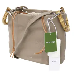 【美品】BEAURE ヴュレ FREAKS STORE 別注 バッグ ベージュ / 25春夏 バンブーハンドル バッグ / ショルダーバッグ トートバッグ 2WAY 牛革 本革 / ブランド カバン【レディース】【中古】