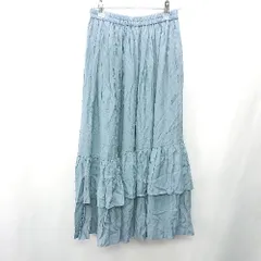 ◇ ⊂ apart by lowrys ロング丈 フレア スカート サイズF ブルー系 レディース E  【1409100045116】
