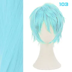 【お取寄せ商品！納期ご相談下さい！】コスプレ耐熱ウィッグ アクアブルー ショートウィッグ ◆ドキドキ!プリキュア/イーラ ◆黒子のバスケ/黒子テツヤ 等 ◆192色のバリエーション！多様キャラのコスプレに最適です！ 【1304-103】